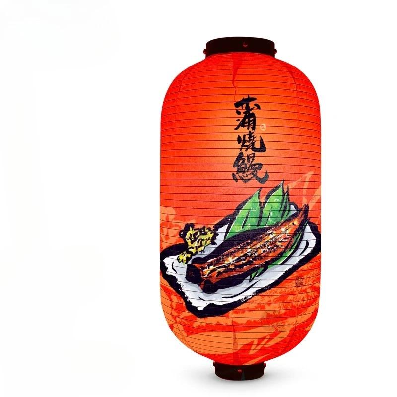 Korean style Restaurant Lanterns Outdoor Waterproof Fabric Hand-written Japanese Food Illustrations Izakaya Advertising Decorate