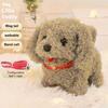 Interactive Plush Toy Puppy Walking Barking Tail Wagging Gift Battery Operated Electronic Dog for Kids