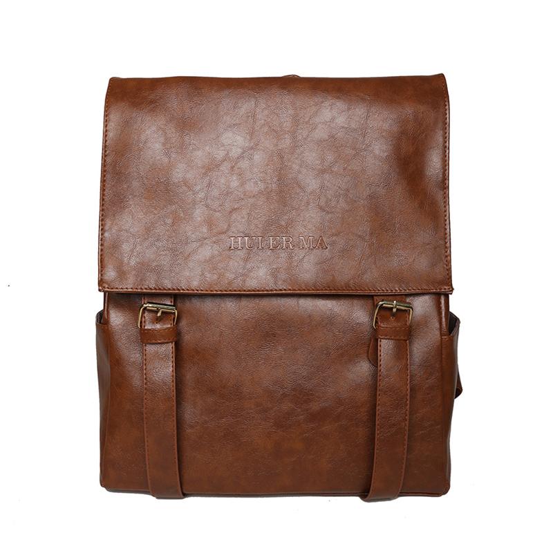 Модный рюкзак с клапаном для маленькой школьной сумки для девочек-подростков винтажный рюкзак сумка на плечо для отдыха дорожная сумка 30cm x13cm x35cm коричневый 1980₽