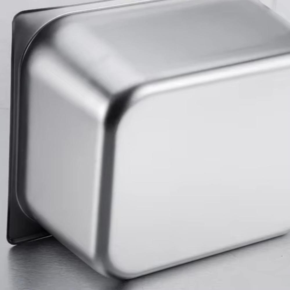 304 Edelstahl 1/9 1/6 1/4 1/3 1/2 Lebensmittelpfanne mit Deckel Leicht zu reinigendes rechteckiges Tablettbecken Verdickte GN-Pfanne Chafing Buffet