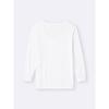 Gu By Uniqlo Style Heated Wide Neck Tee  9 Minute Sleeve  +e