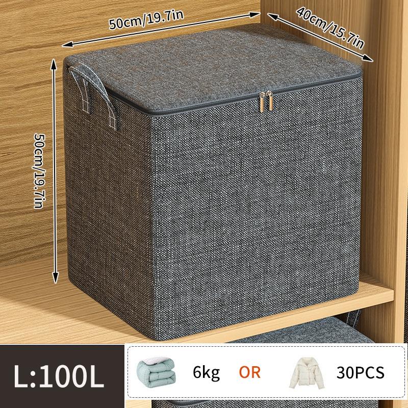 Dustproof  zipper Clothes Organizer Large Capacity Storage Bag Non-woven Wardrobe quilt clothes Storage Bag Cabinet Organizer