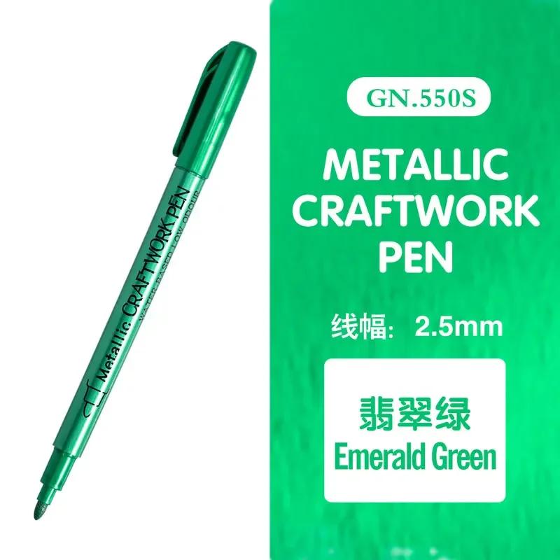Double Tip Metallic Gold Silver Marker Pen Permanent Art Marker Crafts DIY Painting Pens Card Making Stationery Art Supplies