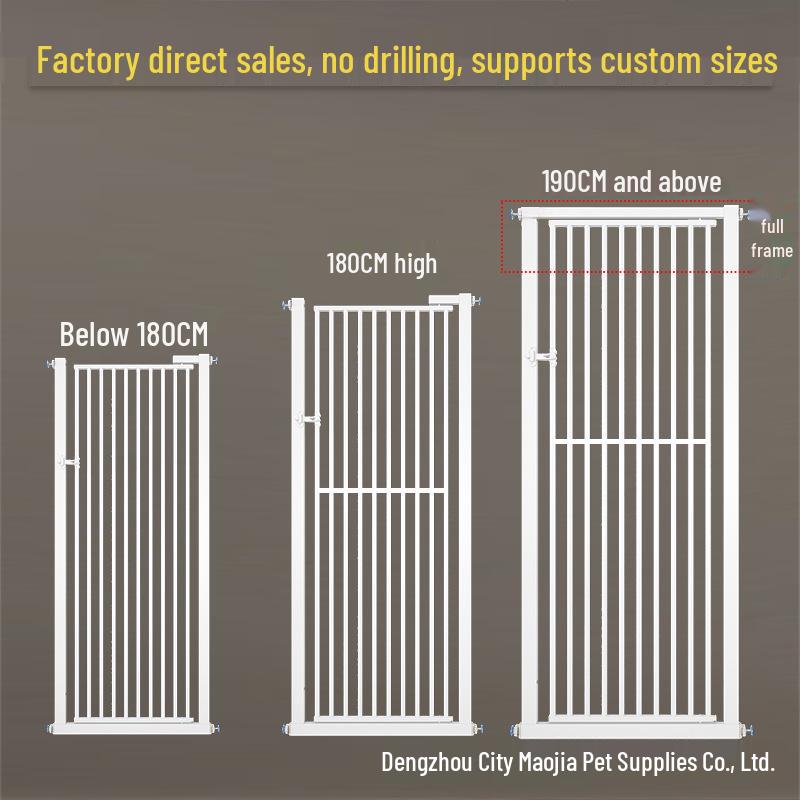 Large No-Drill Pet Gate: Dog Isolation, Cat Guardrail, and Anti-Cat Barrier