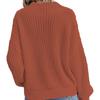 Plus Size, Plus Size Women's Casual Solid Color Jacquard Sweater - Loose Fit Long Sleeved Round Neck Pullover, Comfortable Fabric