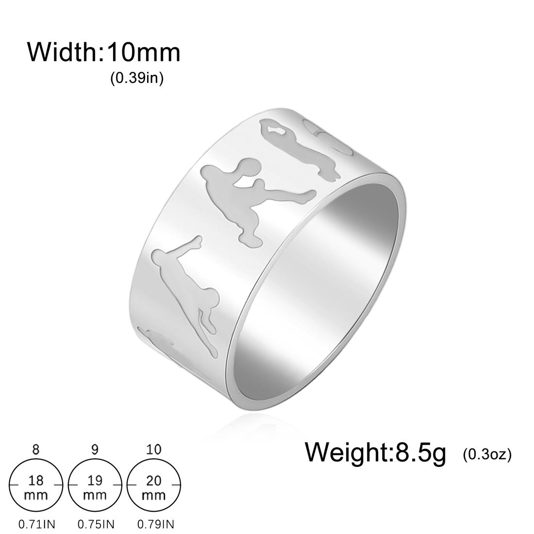 

Basketball Action Rings Stainless Steel Minimalist Dainty Sport Ring for Women Men High Quality Jewelry Gift Wholesale 8