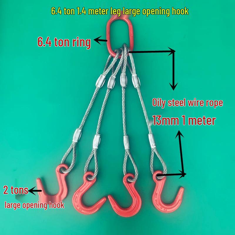Wire Rope Sling Variants: Pressed Wire Rope, Lifting Hook, Two-Leg, Three-Leg, Four-Leg.