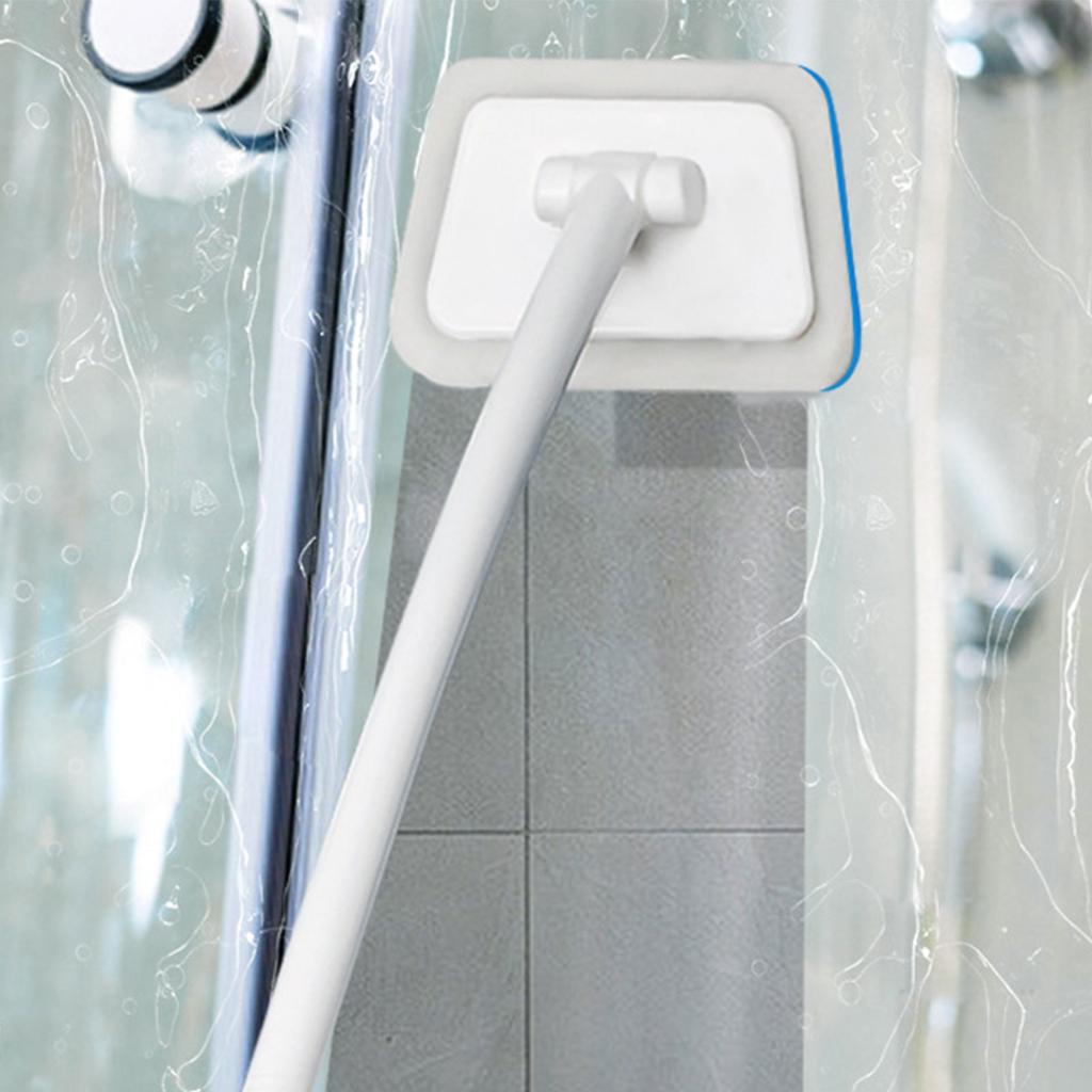 Shower Cleaning Brush with Long Handle Tub and Tile Scrubber Ceramic Tile Sponge Cleaning Brush for Cleaning Bathtub