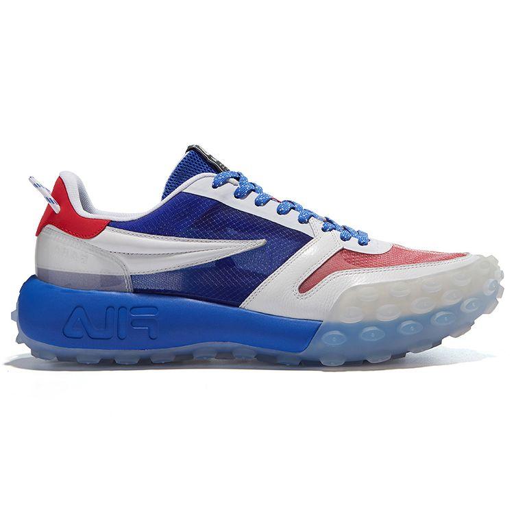 Fila Gara Round Toe Lace-Up Shock Absorbing Wear-Resistant Breathable Low-Top Dad Shoes Men Sneaker Bright-Blue F12M124140FDW