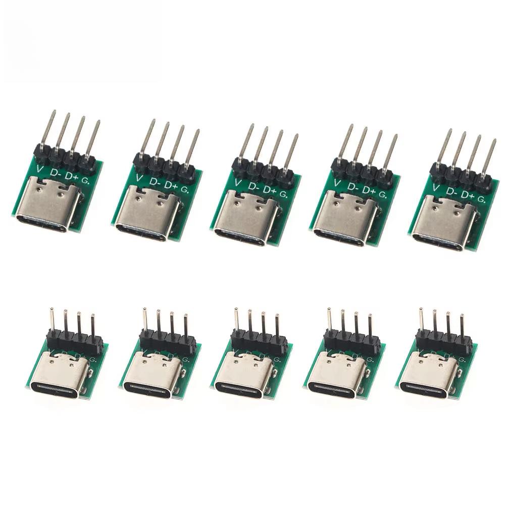 10pcs/lot TYPE-C DIY USB PCB Board Power Board Double-sided USB3.1 16P PCB DIY Electronic Test Board