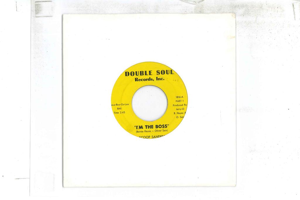 7inch Record SCOOP SANDERS  Im The Boss 112 DOUBLE SOUL US SoulFunk Used