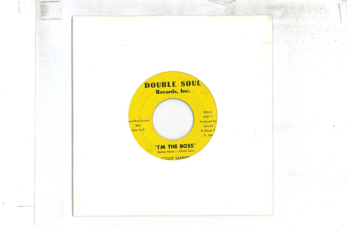 

7inch Record SCOOP SANDERS Im The Boss 112 DOUBLE SOUL US SoulFunk Used