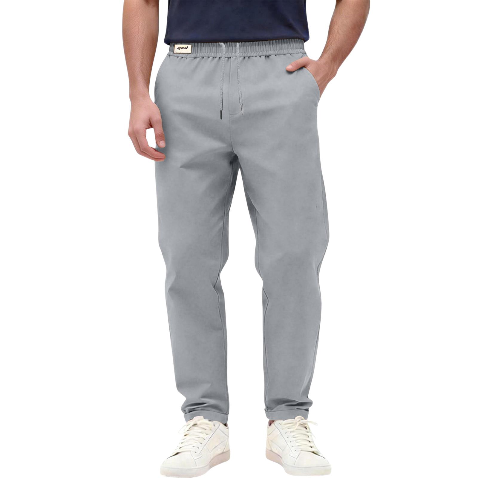 Мужские брюки бизнес-кэжуал с эластичным поясом XL