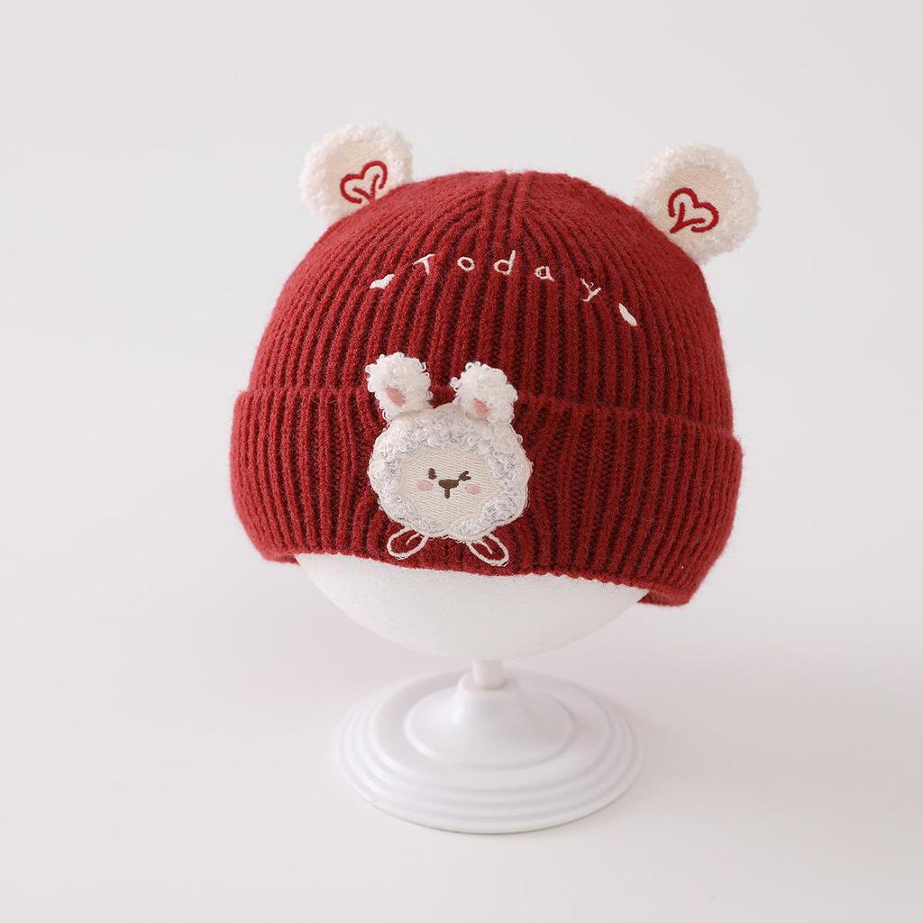 Warm Knit Baby Beanie - Cute, Windproof, Wool Hat for Infant Girls (Autumn & Winter)