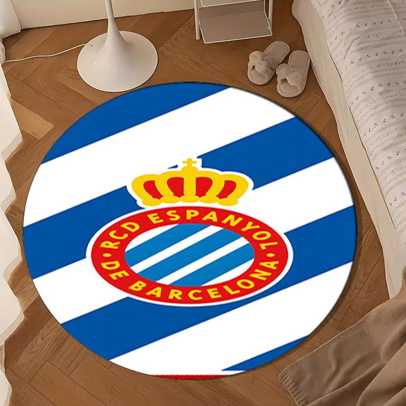Football Espanyol Design Round mat Home Decor, Chair rug For livingroom,Bedroom, doormat home decor Birthday Gift Christmas Gifts