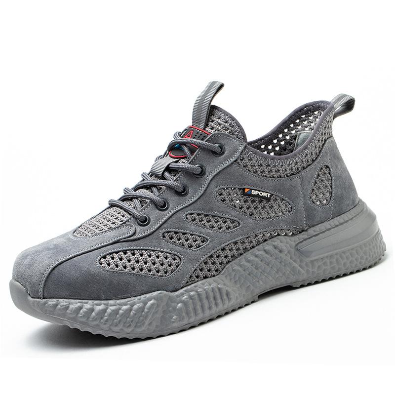 Unisex Summer Breathable Mesh Steel Toe Safety Shoes Comfortable Lightweight Work Sneakers For Men And Women