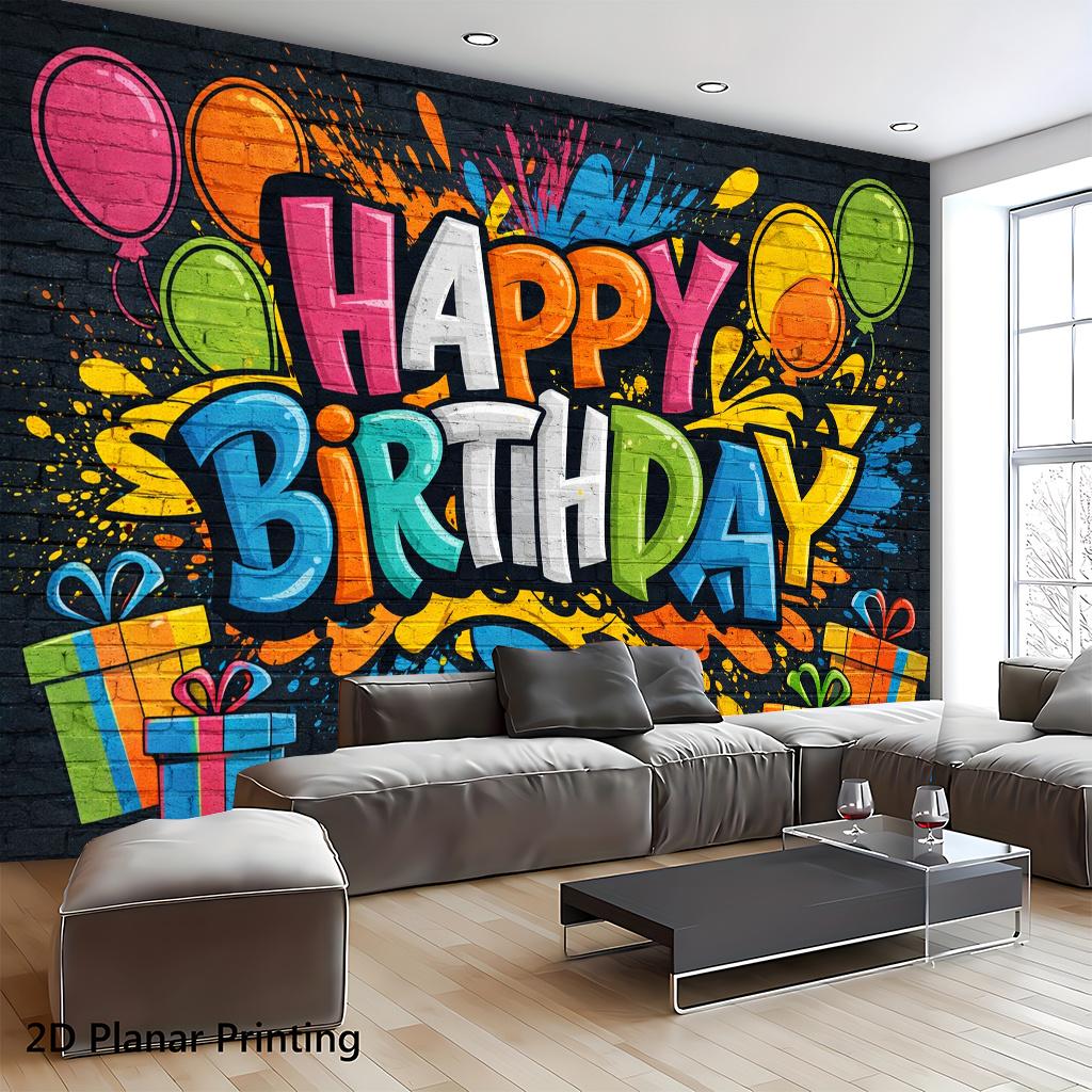 Party Backdrop Happy Birthday Birthday Photo Booth Background Wall Decor