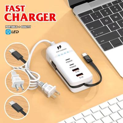 66W 4 Port USB PD Hızlı Şarj Cihazı QC30 Type C USB A Yüksek Hızlı Şarj İstasyonu iphone samsung İçin Telefonlar Tabletler AB ABD Fişi