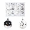 12Pcs/Set Creative Christmas Balls Pendant Set 6cm Painted Xmas Tree Hanging Balls Shatterproof Reusable