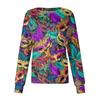 Women's Casual Long-sleeved Single-breasted Printed Protective Clothing Cardigan Top