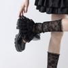 Lolita White Stockings Summer Retro Layered Ruffles Women Foot Cover Breathable Thin Mesh Lace Leg Warmers Sweet JK Socks