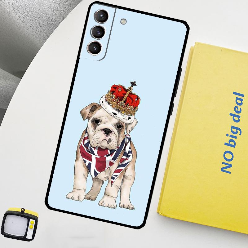 British Bulldog Phone Case For Samsung Galaxy S25 Ultra S20 S21 S22 S23 Plus S24 Ultra S9 S10 S25 FE Cover