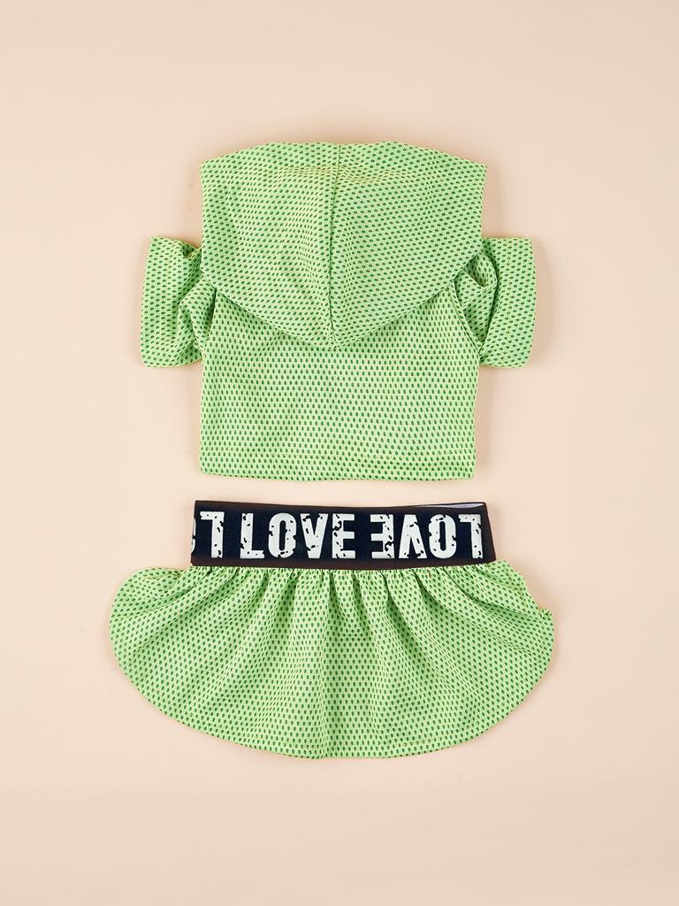 Zweiteiliges Hundekleid Hundeshirt und Rock Welpenweste Kleidung mit Tüllrock Shirt Haustier Sportkleid Kleidung für kleine Hunde Kätzchen