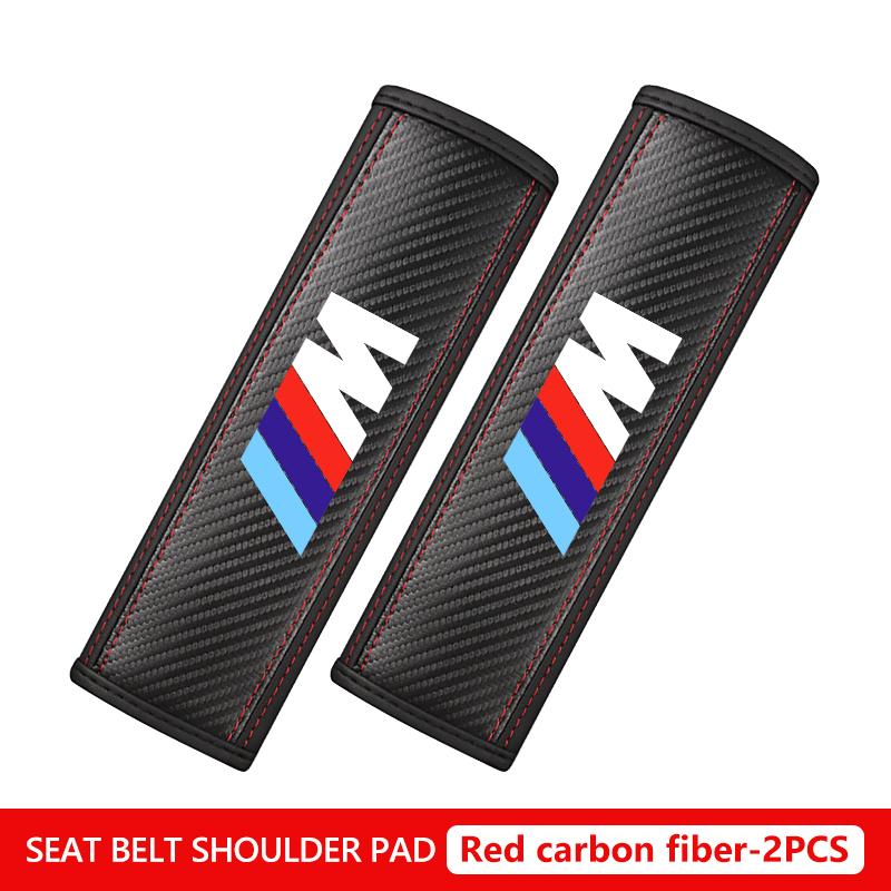 Car Seat Belt Shoulder Pads Leather Wear-Resistant Driving Interior For BMW 1 3 5 7 Series M F01 F20 F10 F13 E52 E53 E60 E93 Pdzm22