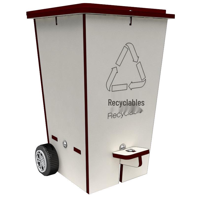 DIY STEM Flip-Top Trash Can Kit - Creative Invention Toy for Students