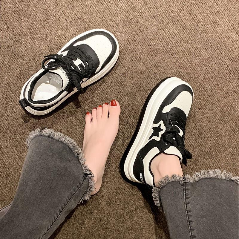 Fashion Leisure Woman Sports Shoes Summer Hot Sell Trend Women's Platform Walking Shoes Fashion Star Skateboard Shoe Flat Footwear Tenis
