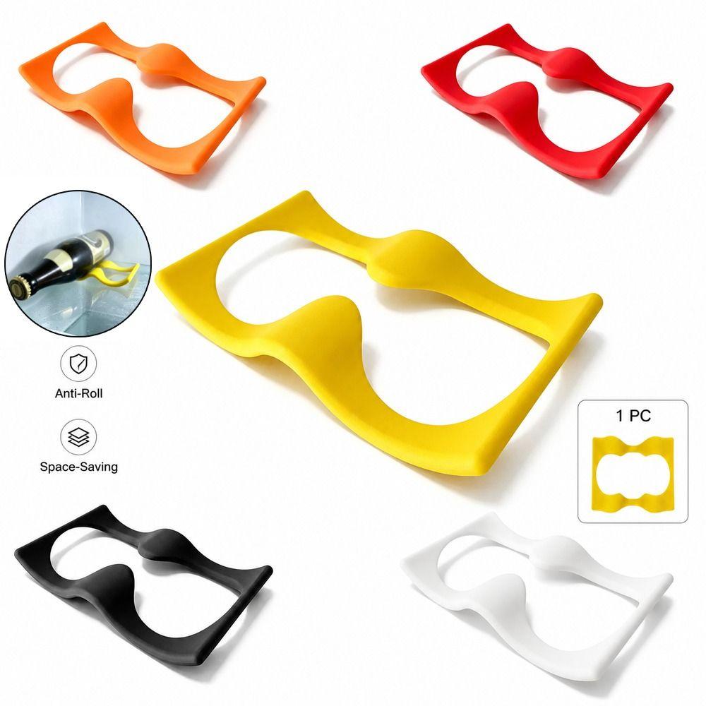 Space-Saving Beverage Can Holder Anti-Roll Fridge Bottle Rack Kitchen Organization