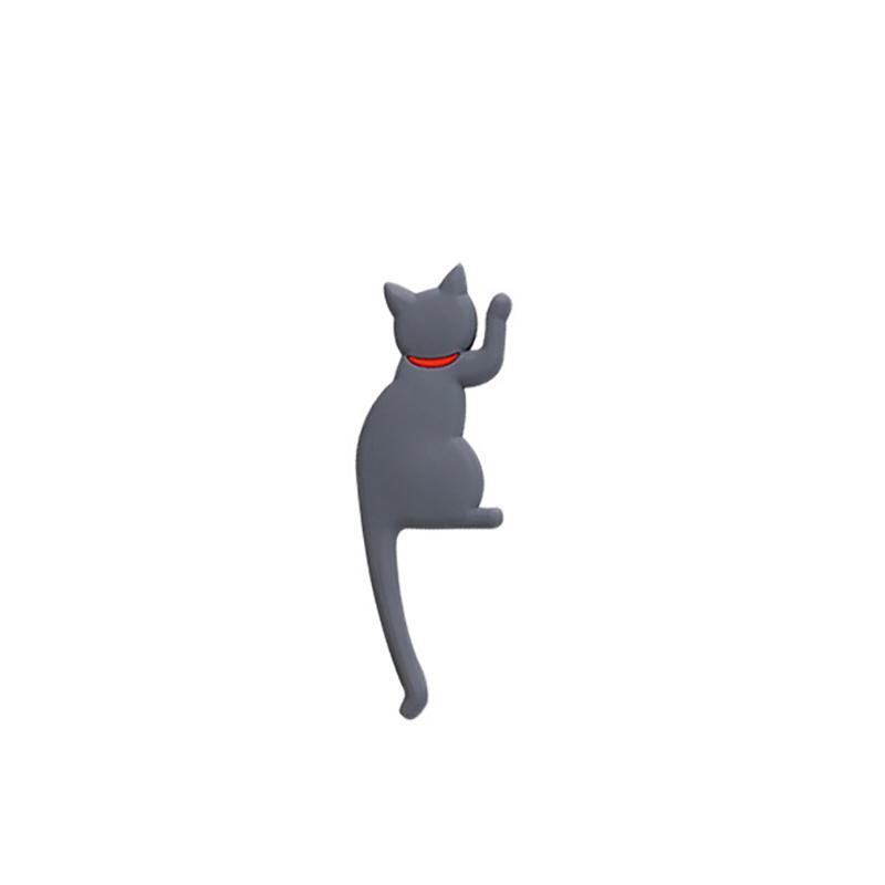 Cute Cat Design Refrigerator Magnetic Hook, Kawaii Refrigerator Sticker, Punch-free Magnet Hook, Magnetic Storage Hook