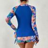 Female Swimsuit with Long Sleeves Swimwear Sports Surfing Tankini Set Beachwear Two-Piece Bathing Suits Pool Women Swimming Suit