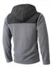 European Color Block Casual Letter Fleece Hooded Sweatshirt Jacket