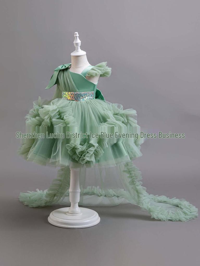 Robe Asymétrique Bouffante pour Fille d'Un An - Vêtements de Soirée et de Spectacle pour Tout-Petit