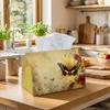 1pc Vintage Butterfly Floral Tissue Holder - A Versatile Napkin Dispenser Available In Two Sizes, Crafted from Sturdy Polyester And Adorned with Sepia