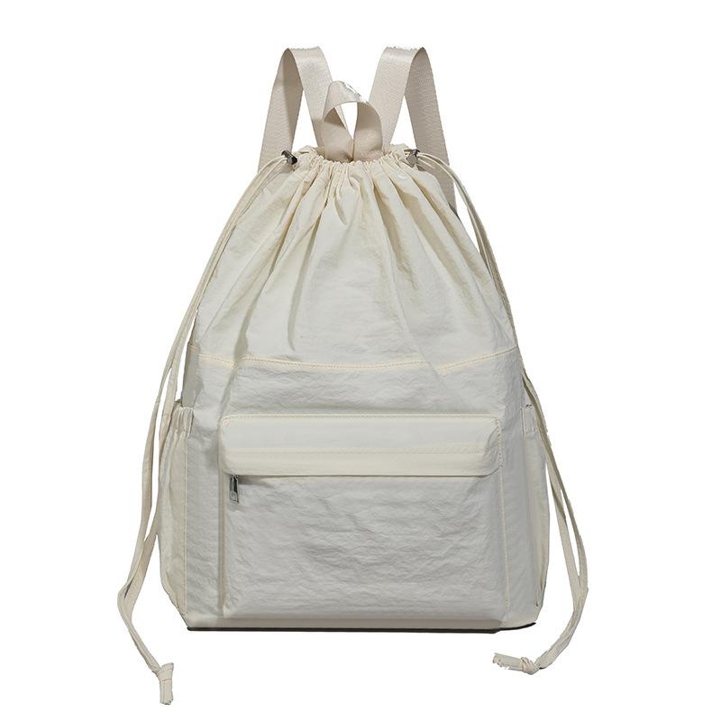 

Однотонный рюкзак Женский дорожный рюкзак большой вместимости Студенческий легкий школьный рюкзак белый