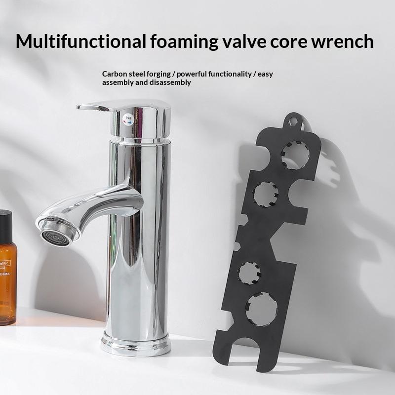 1Pcs Carbon Steel Wrench Faucet Aerator Key Removal Tool For Kitchen Sink And Bathroom Threaded Aerator Removal Key Wrench one size