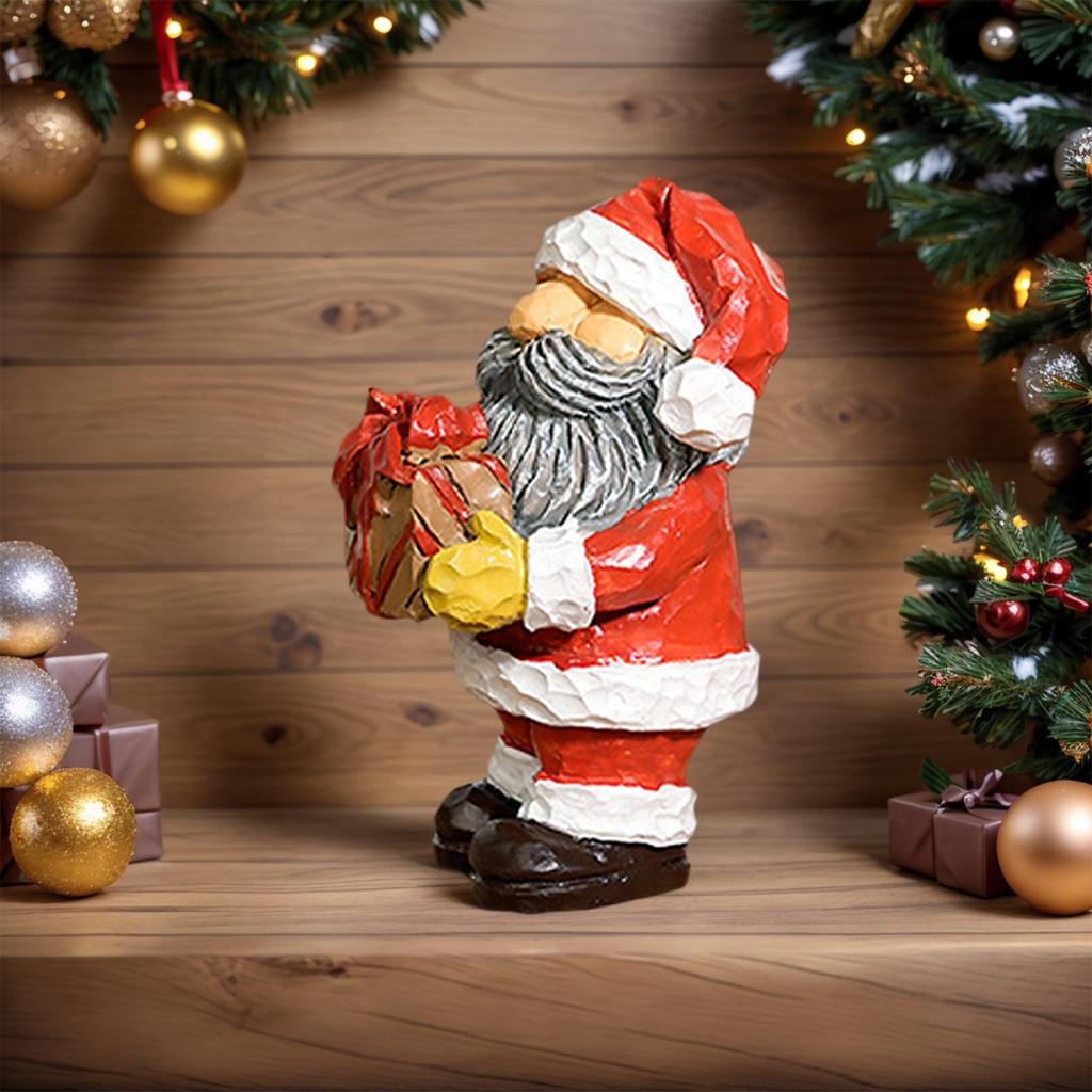 Christmas Table Figurines Resin Holiday Statue Christmas Statue For Winter Holiday Party Home Display Living Room Bedroom