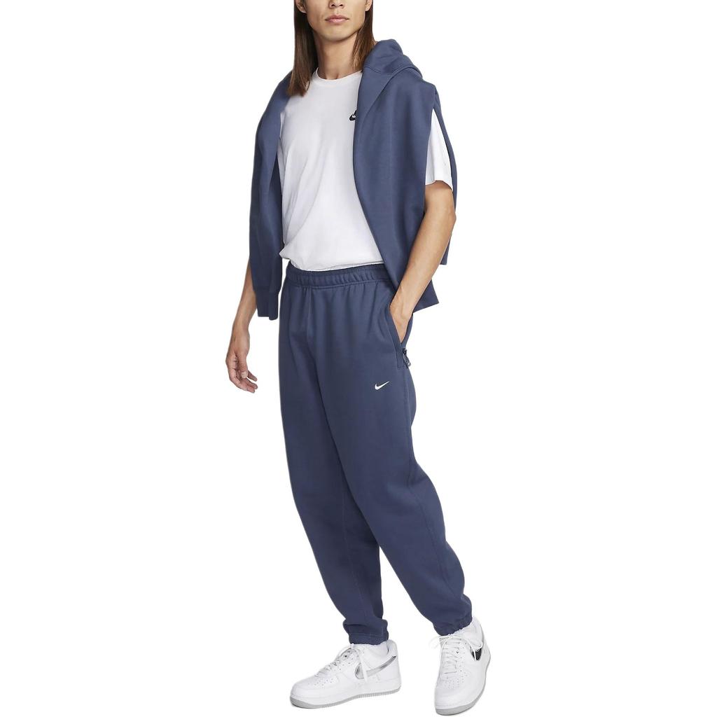 Nike Solid Color Drawstring Jogger Knit Pants Men Bottoms Thunder-Blue DX1365-437