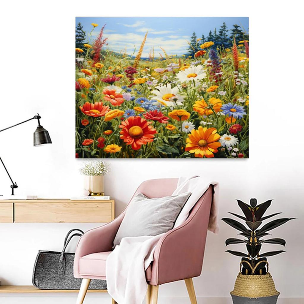 RUOPOTY Frame Modern Painting By Numbers Flowers Handmade Picture Drawing Diy Crafts Home Decor Gift For Adults Paint Set