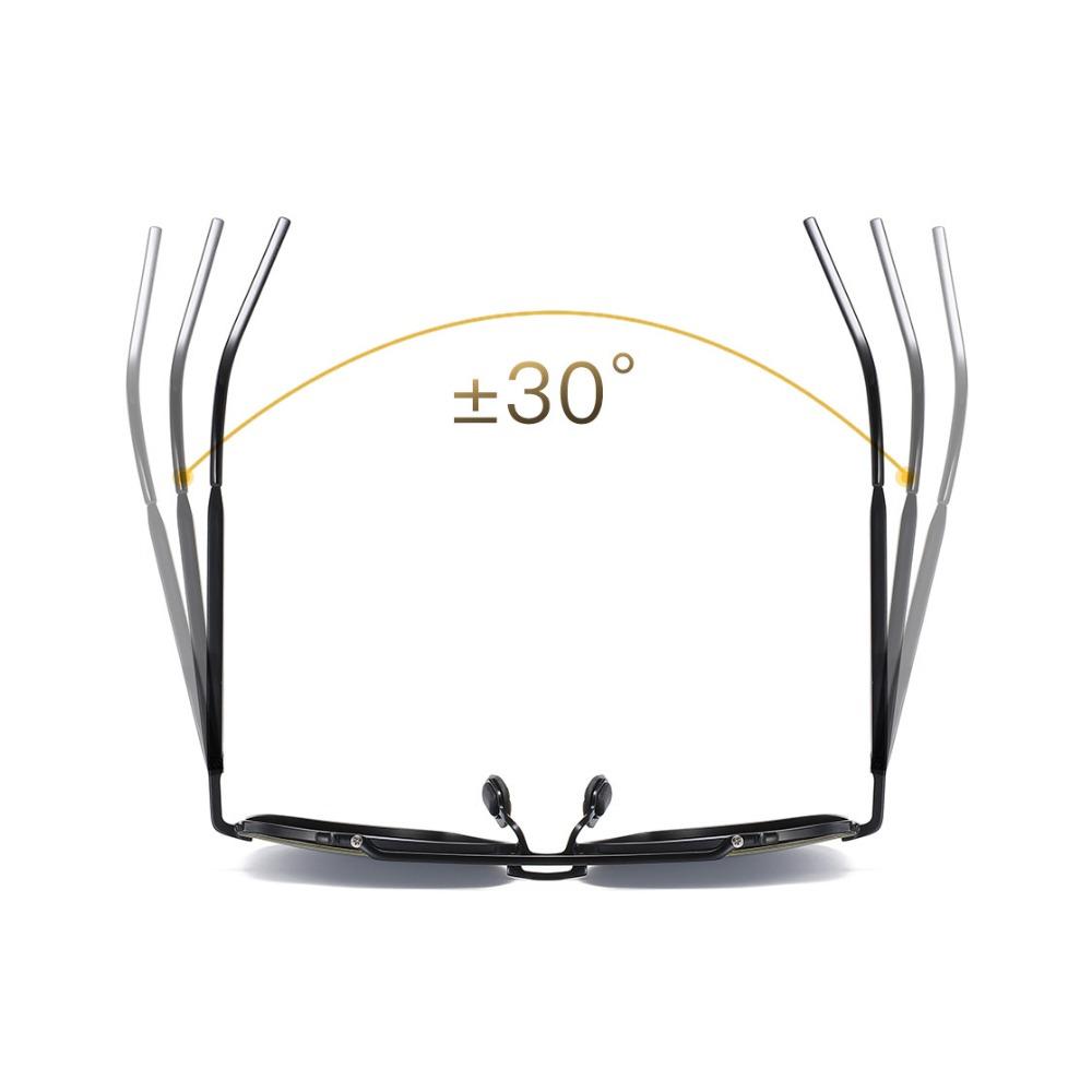 aoron Half-frame Square Sunglasses Men's Polarized Sunglasses Driving Night Vision Glasses