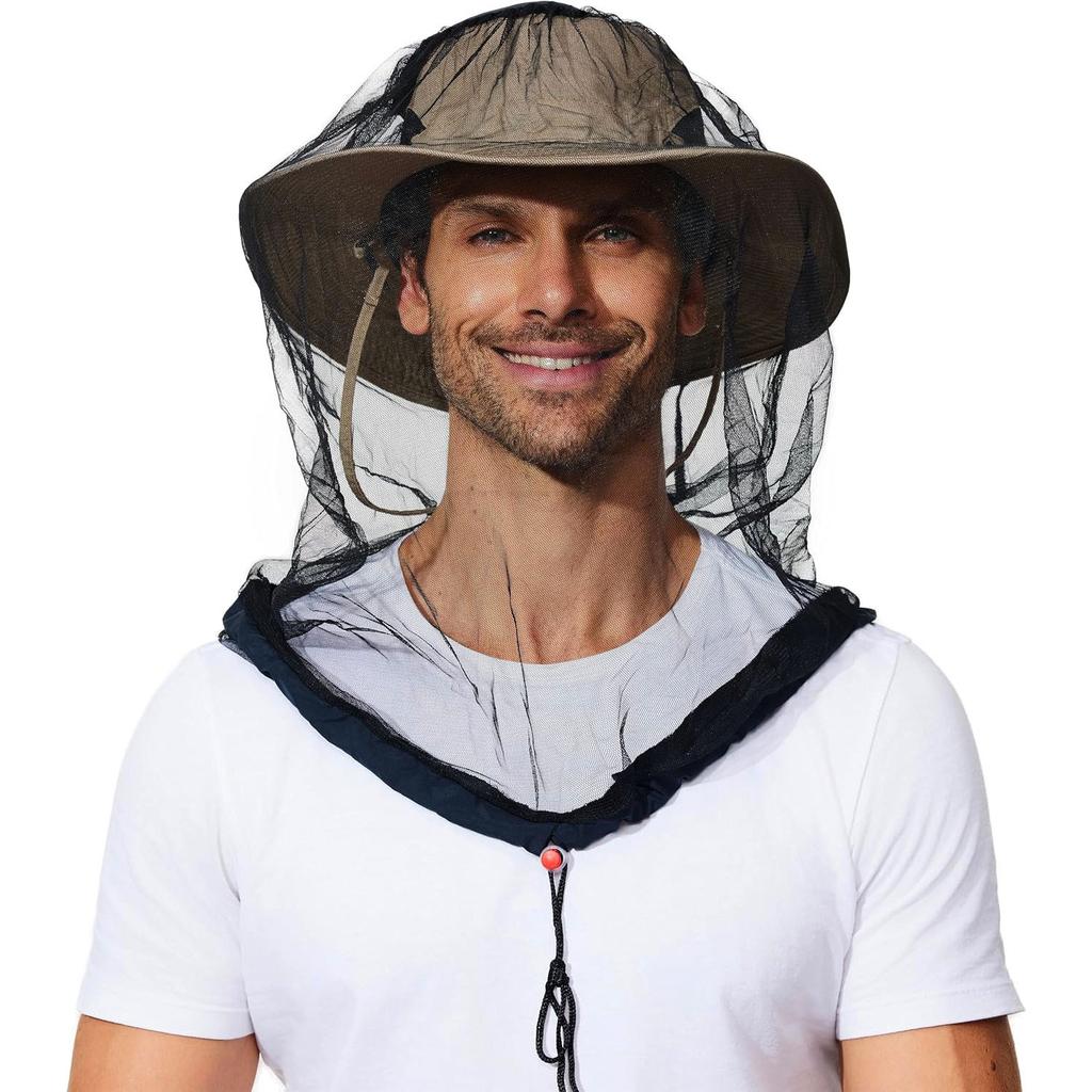 Mückenschutzhut Mückenschutzmaske Outdoor-Moskitonetz-Maske Imkerei Fischerei Sonnenschutzhut Kopfnetz Gesichtsnetz