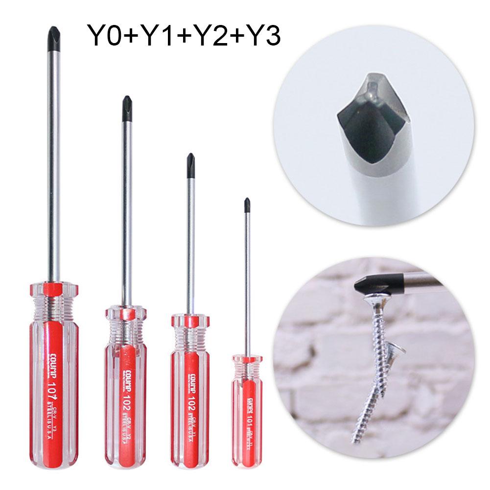 4pcs Y-shaped Screwdriver Chrome Vanadium Steel Nonslip