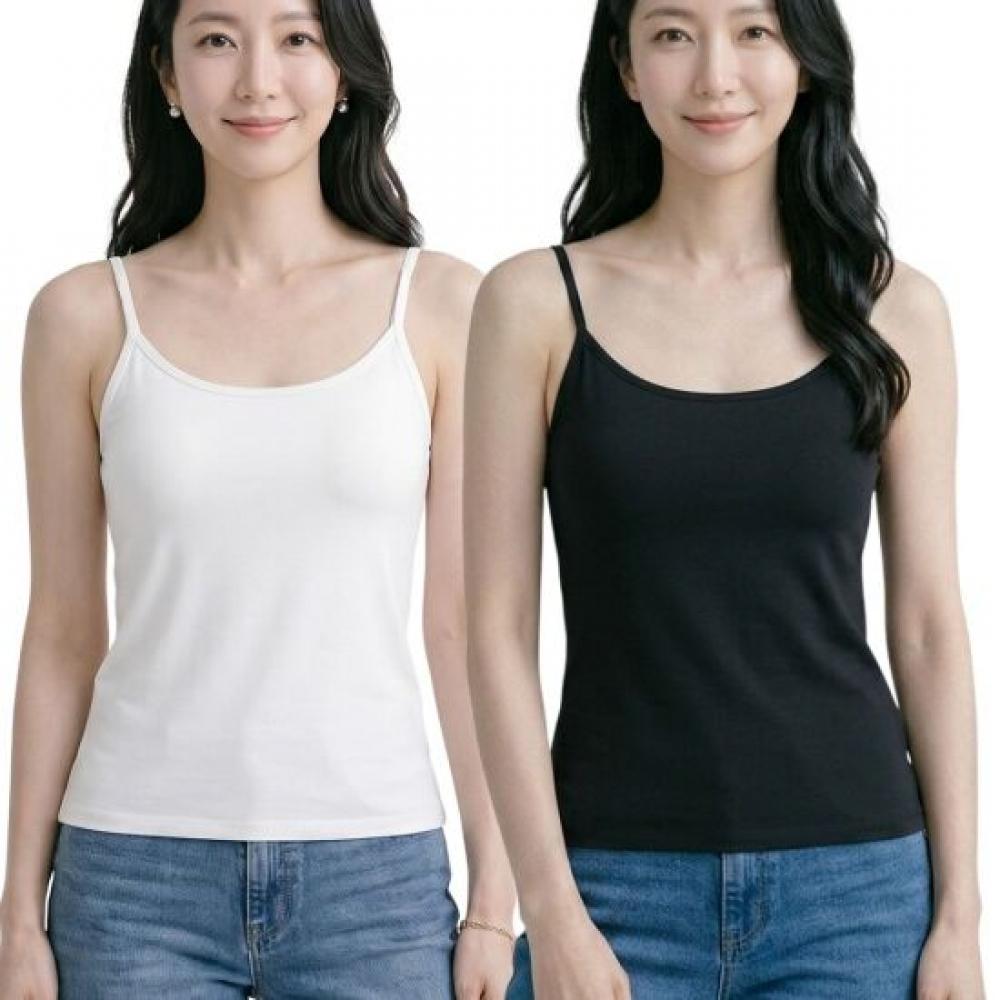 Navava Women S Bra Cap Integrated Thin Cool Strap Tank Top 2p Set Nu038