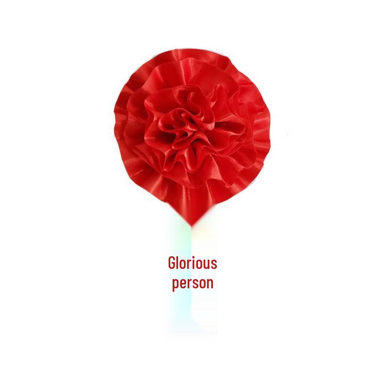 Huaqianmo 16CM Large Red Flower Custom Silk Brooch 16CM