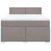 Box Spring Bed with Mattress Taupe 160 x 200 cm Fabric