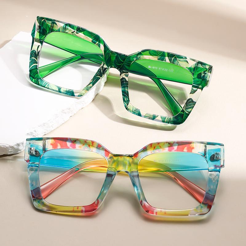 KAMMPT Vintage Square Glasses Women 2024 New Fashion Multi-color Rim Optical Frames Trendy Stylish Blue Light Blocking Eyewear