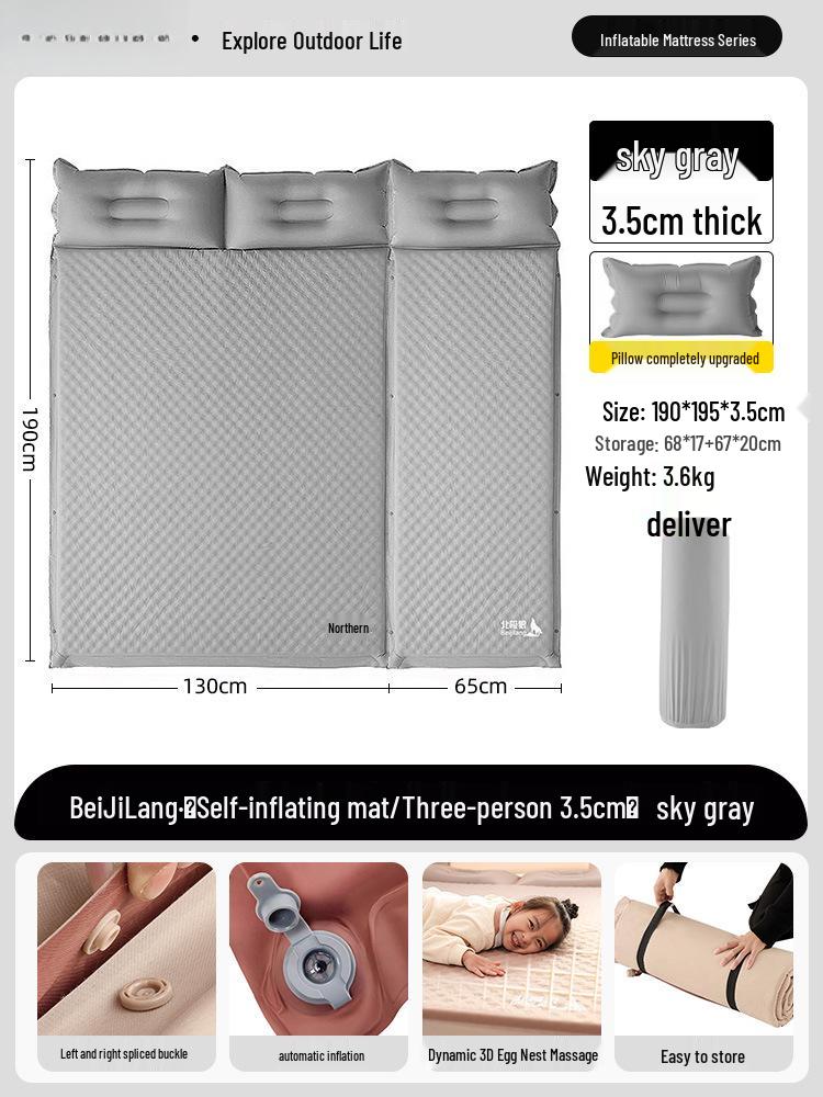 Portable Inflatable Camping Mattress for Single or Double Use