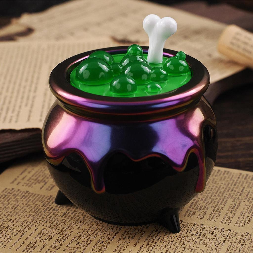 Halloween Silicone Mold Halloween Cauldron Statue Epoxy Resin Mold Reusable Easy Release Mould Crafting Supplies Resin Mold